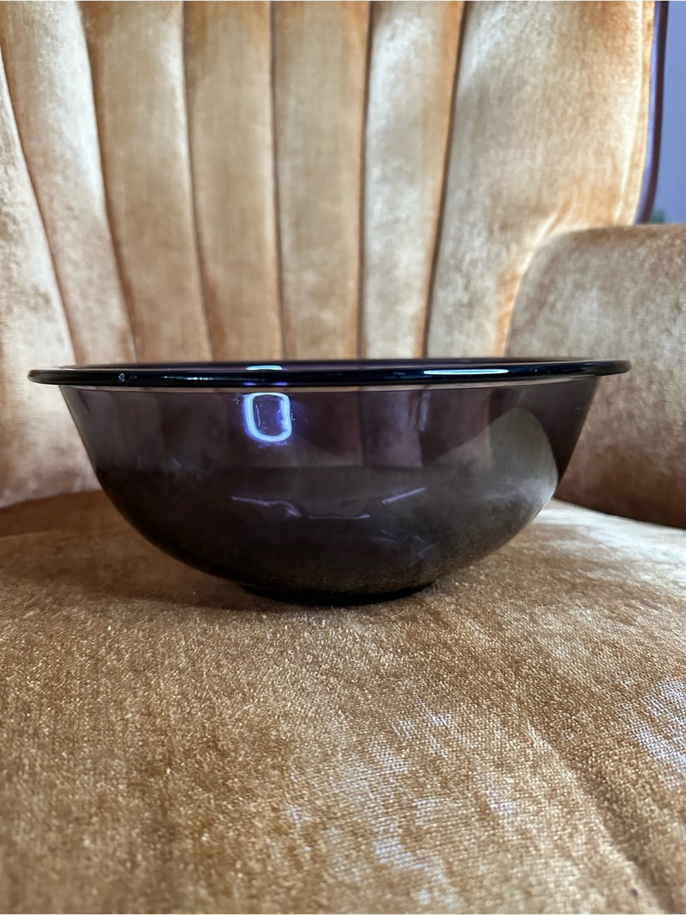 Pyrex 325 Cranberry Amethyst Glass Mixing Bowl 2.5 L Vintage 80s